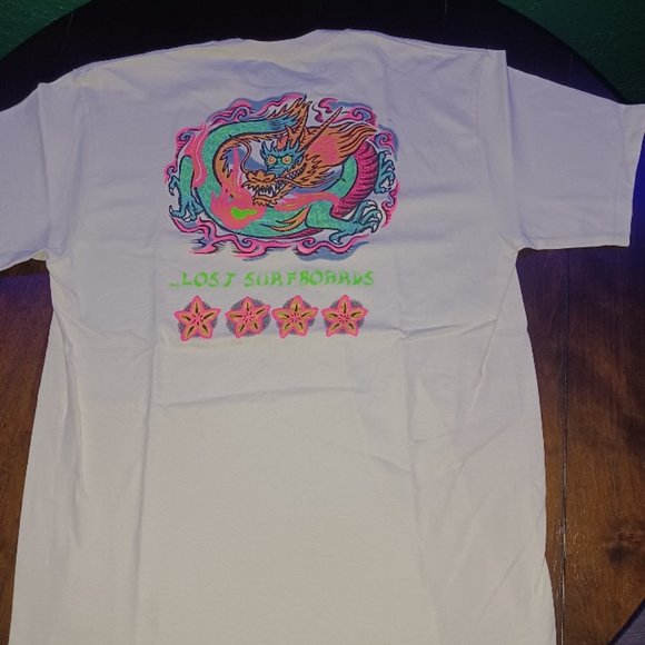 Lost Surfboards T-Shirt   Cream color. Reg fit. NWNT. - Picture 2 of 3